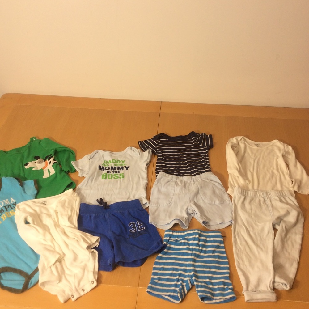 Carters boys baby onesie shorts pants mix